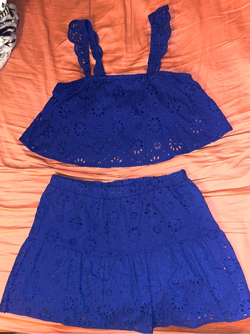 Blue Tiered Skirt and matching top